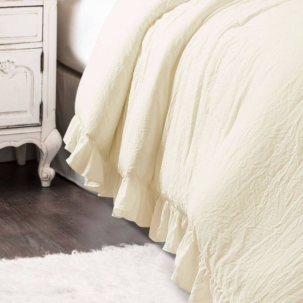 Lush Decor - Lush Décor 3pc Full/Queen Reyna Comforter Set Ivor Ivory - Picture 3 of 4